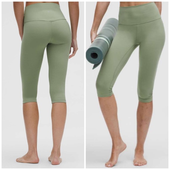 Lululemon Align High-Rise Crop 17" Desert Green size 4 NWT - Picture 1 of 5